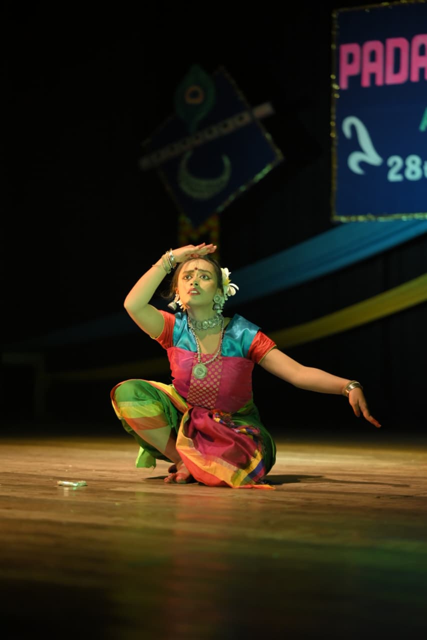 Students performing classical dance